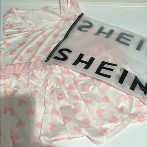 Shein Pink Heart Pajama Set⭐️